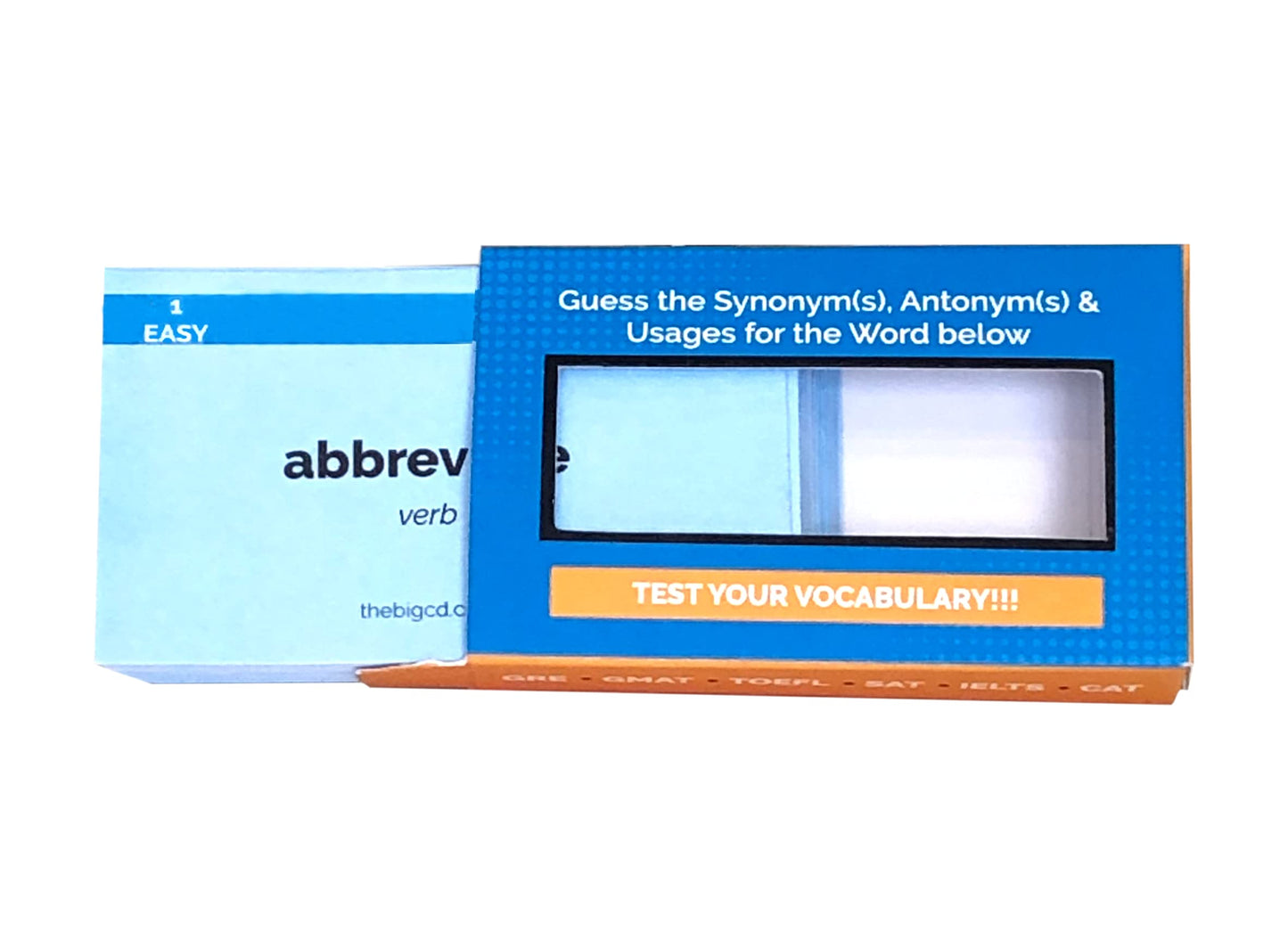 1500 English Vocabulary Flash Cards: Synonyms, Antonyms and 50 Online Exercises for GRE GMAT TOEFL IELTS SAT CAT