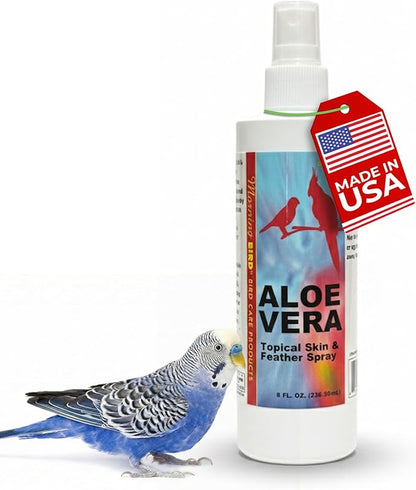 Morning Bird Aloe Vera Spray 8 Fl Oz – Natural Topical Spray for All Birds – Soothes Dry Skin & Supports Healthy Skin – Easy-to-Use Spray Bottle for Gentle Hydration & Skin Relief