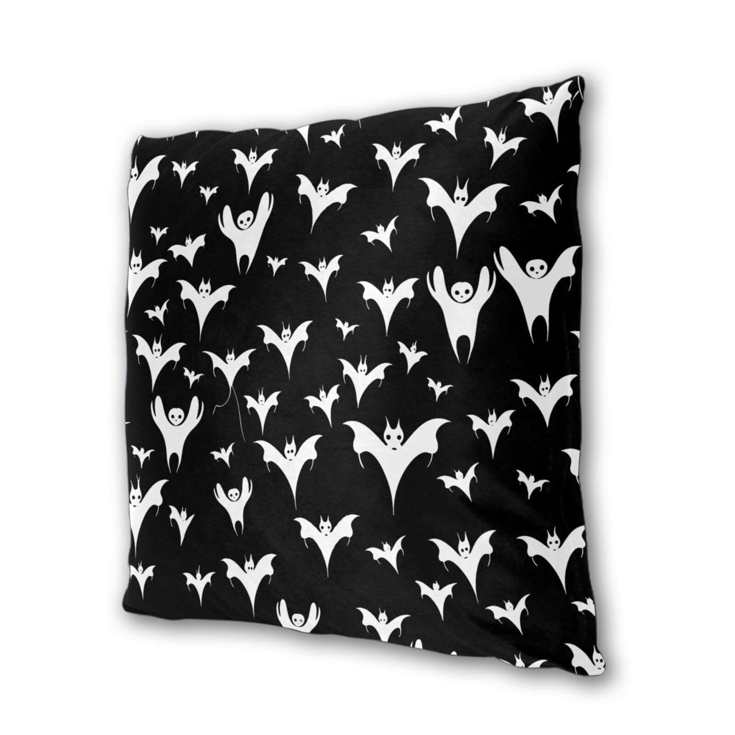 Xzyopcwx Halloween Goth Bats and Moon 2 Pack Throw Pillow Covers Sofa Cushions Covers Living Room Bedroom Bed Covers Car Lumbar Covers 18x18 Inches