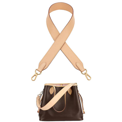 STBL Vachetta Leather Wide Straps Crossbody Replacement Bag Shoulder Strap for Neverful Graceful Speedy25 30 35 Tote Handbag Wide Shoulder Straps & DIY Leather Purse Strap (Beige)