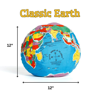 Pocket Earth HUGG-A-PLANET | Soft Plush Globe for Children | Montessori Educational Toy for Kids, Teens, Adults, Teachers, and Parents | Planet Earth Learning Toy | Classroom Must Haves