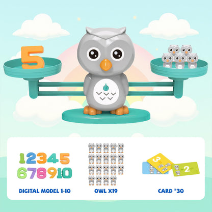 Snugzy Owl Balance Counting Toys, Number Counting Scale Games for Kids Cool Math Learning Games for Boys and Girls Preschool Kindergarten Learning STEM Montessori Educational Toys for 3+