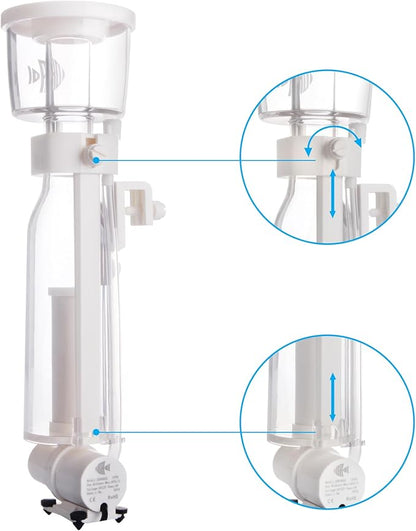 IOAOI Nano Protein Skimmer for Saltwater Aquariums, DC Pinwheel Pump for 20 Gals Fish Tank, Hang On, Internal
