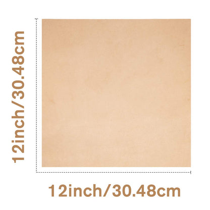 Thick Leather Sheets for Crafts Tooling Leather Square Veg Tan Leather 1.8-2.1mm Full Grain Leather Pieces Genuine Cowhide Leather for Crafts Sewing Hobby Workshop 12"x12"