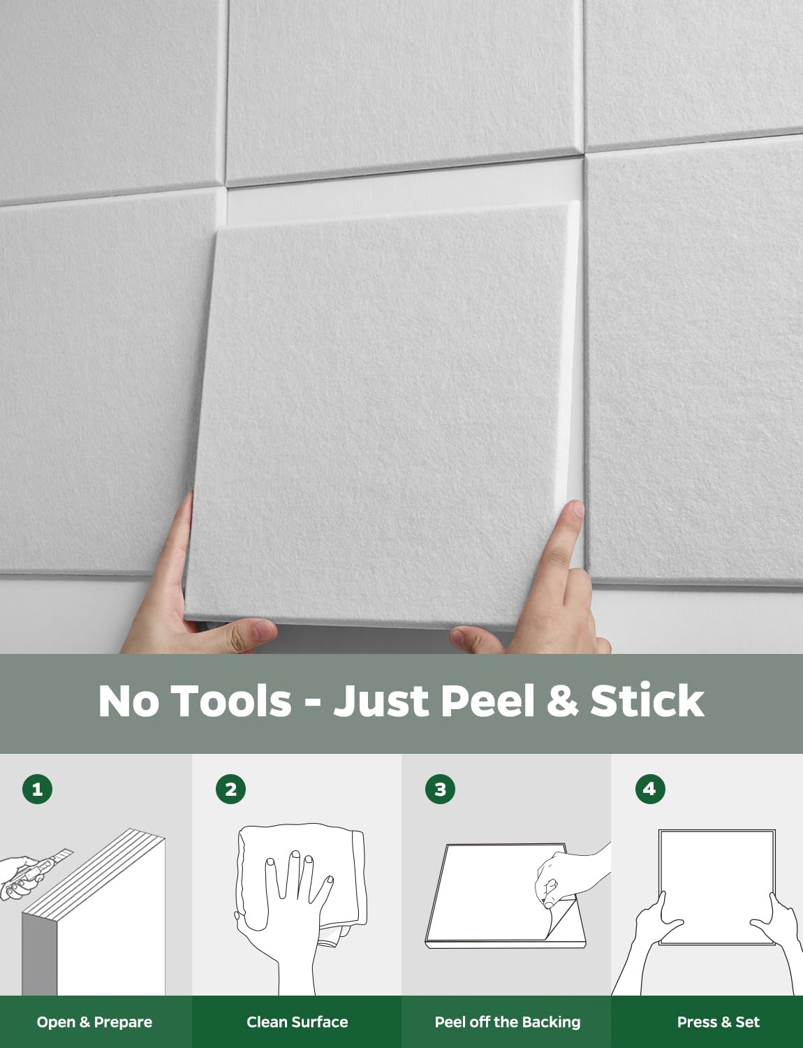Large Bulletin Board 48" x 36", 12 Pack Blcak Cork Boards for Walls, Self-Adhesive Felt Pushpins Wall Tiles, Display for Messages, DIY Notice, Photo Decorations, Classroom, School, Office, Bedroom