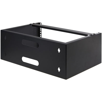 StarTech.com 4U Wall Mount Network Rack - 14 Inch Deep (Low Profile) - 19" Patch Panel Bracket for Shallow Server and IT Equipment, Network Switches - 44lbs/20kg Weight Capacity, Black (WALLMOUNT4)
