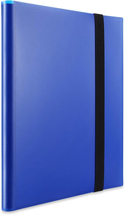 Trading Card Album Holder 360 Pockets, AITIME Side Loading PP Pockets Sleeves, Cards and Coupons Protector Storage Book (Blue)