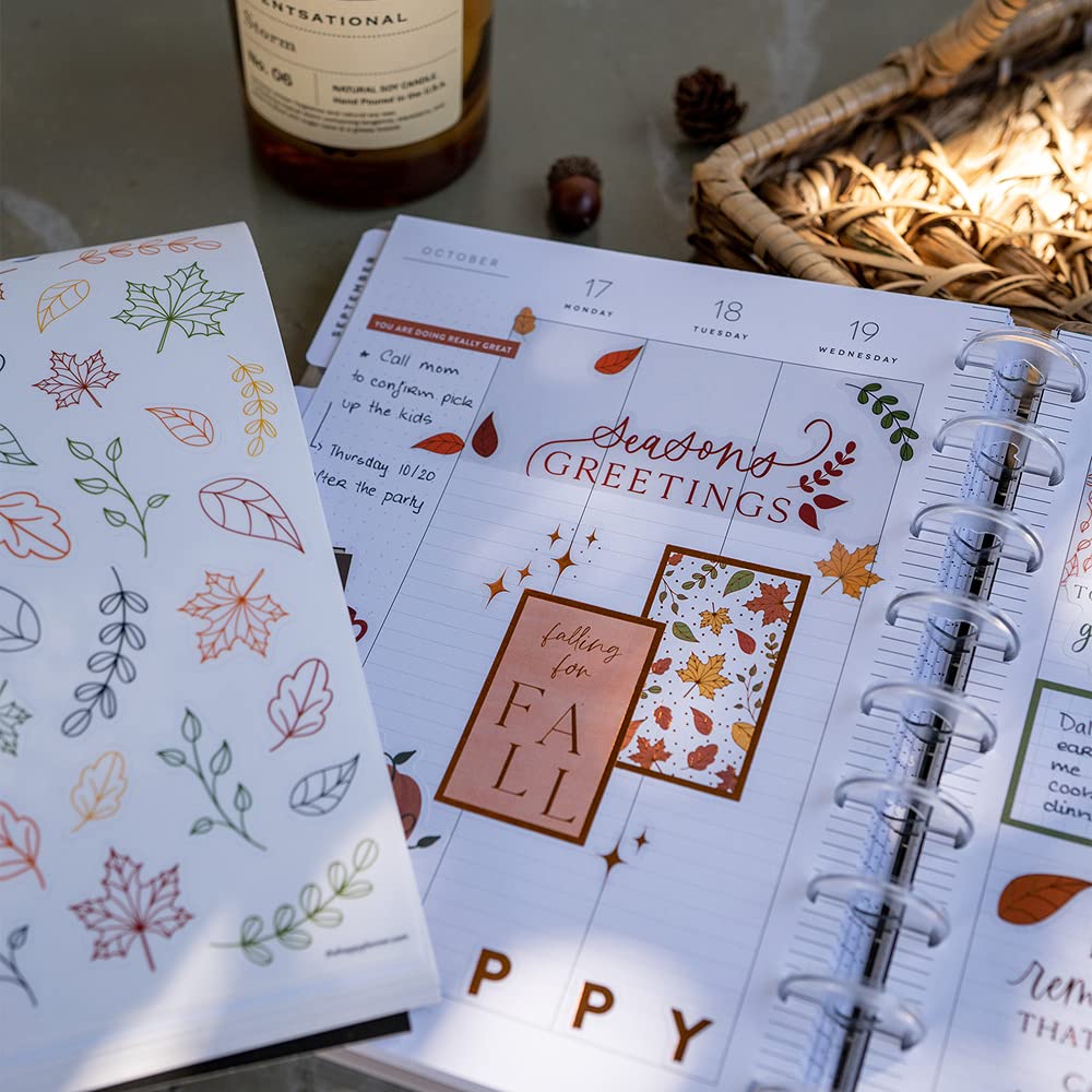 The Happy Planner Sticker Pack for Calendars, Journals and Projects –Multi-Color, Easy Peel – Scrapbook Accessories – Fall Seasonal Theme – 30 Sheets, 869 Stickers Total