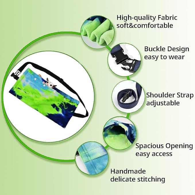 MANON ROSA Sugar Glider Pouch - Small Animal Carrier Bag with Harness Set for Bonding Sling for Reptile Pets Bearded Dragons Lizards Backpack Accessories for Outdoor Travel Walking Resting Red