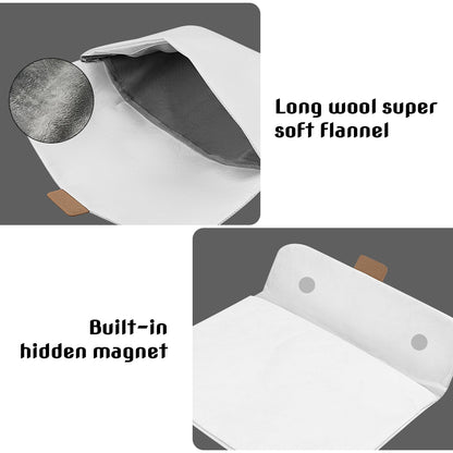 HannaFires Retro Paper Clutch Bag - Portable Tablet & Document Sleeve with Water Repellent Liner for Work, School & Gift (White)