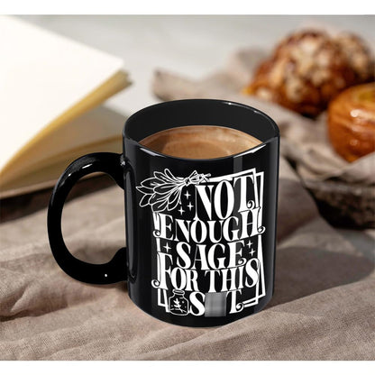 Not Enough Sage Tarot Card Skeleton Mug 11OZ - Witchy Gifts for Women - Gothic Gifts - Goth Spooky Witch Witchy Birthday Halloween Christmas Gift for Mom Wife Best Friend Bestie Grandma