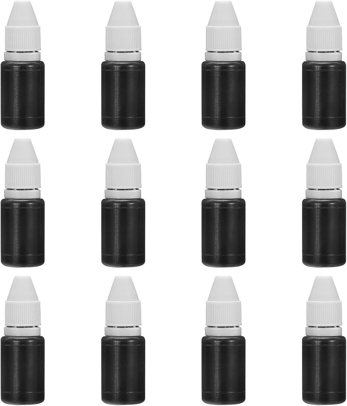 PATIKIL 0.33oz Refill Ink for Stamps and Ink Pads, 12Pcs 10ml Stamp Pad Ink Refill for Office Stamp Self Inking Stamp Date Stamp Scrapbooking, Black