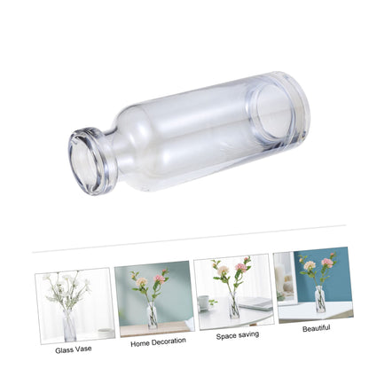 Ipetboom Glass Hydroponics Vase for Desktop Plant Propagation Transparent Small Mouthed Terrarium Planter Decorative Vase for Home and Event Display