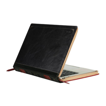 MOSISO Compatible with MacBook Air 15 inch 2026-2023 M5 M4 M3 M2/Pro 15 inch Case A1990 A1707 2019-2016, PU Leather Laptop Sleeve Vintage Retro Zippered Portfolio Protective Case Cover, Black