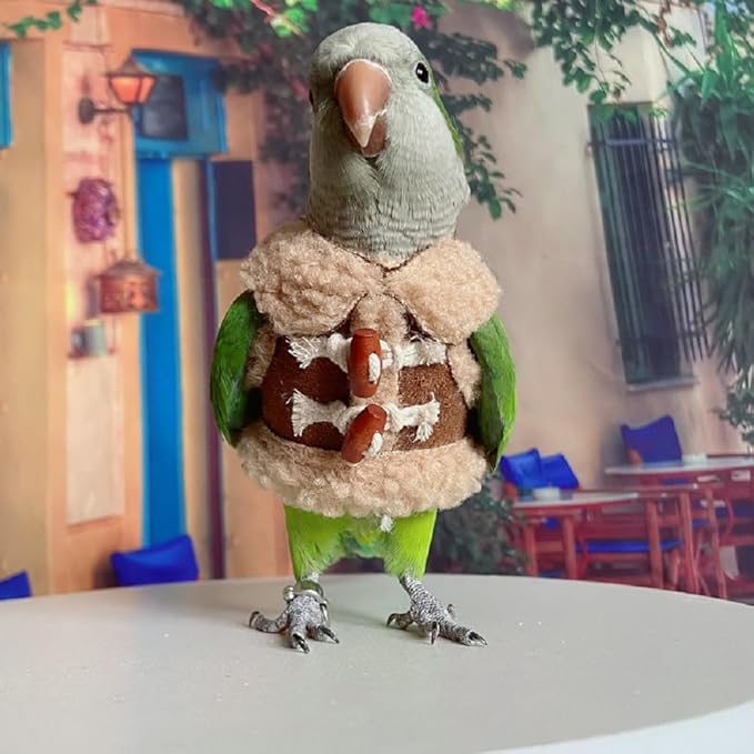 Bird Diaper Flight Suit Parrot Costume pet Animal Costume, Applicable to Birds and Parrots Warm Supplies. (S)