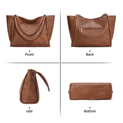 GAEKEAO Tote Bag for Women Work with Zipper Vegan Leather Ladies Travel Shoulder Bags Purses and Handbags Casual Weekender