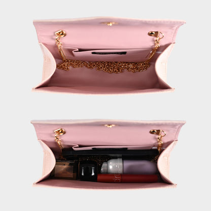 ALENYRIA Top Handle Evening Bag for Women Vegan Leather Envelope Clutch Purse Handbag Formal Wedding Prom Party (Faux Crocodile Skin Nude)