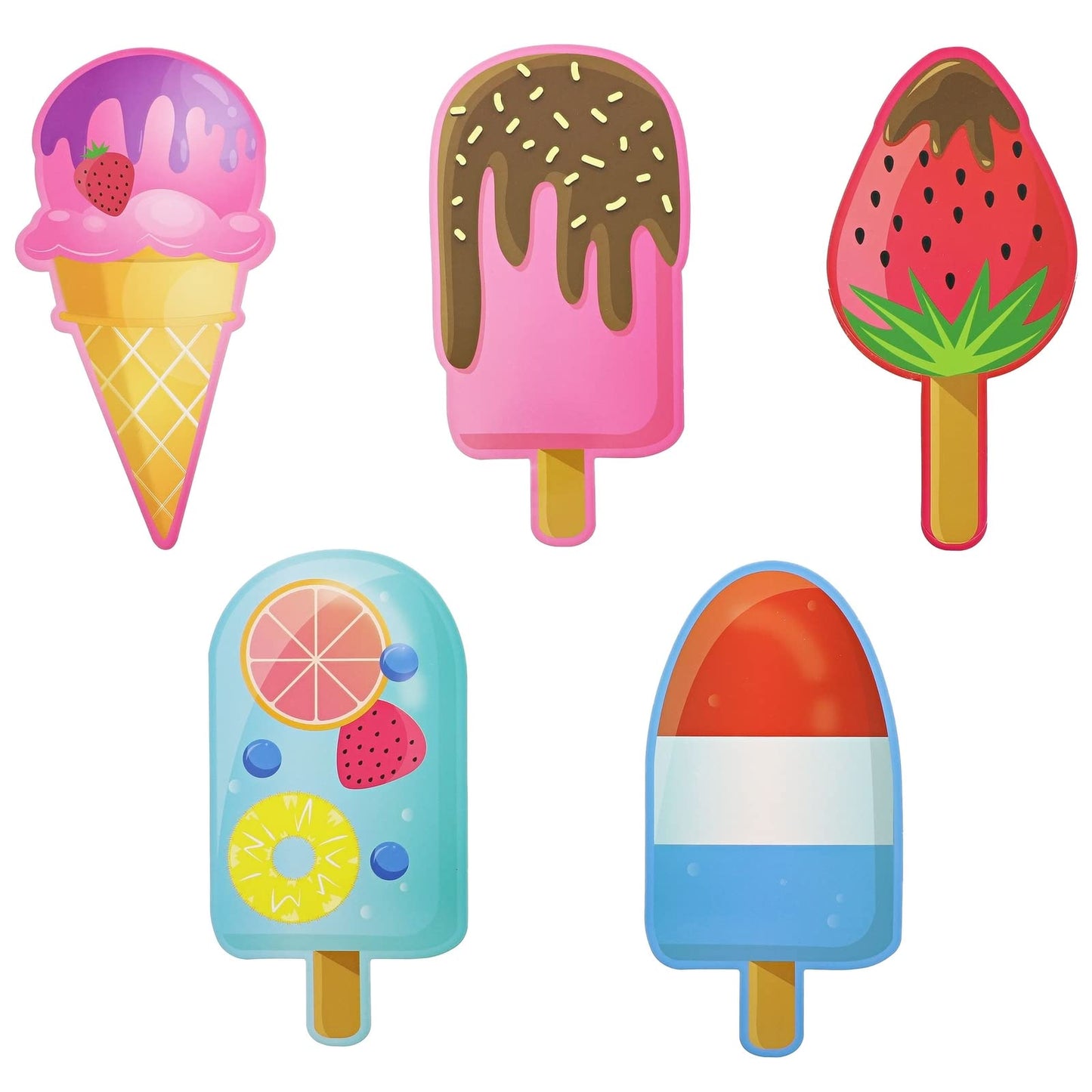Bright Creations Ice Cream Bookmarks - Vibrant Themed Designs & Fun Book Marks for Popsicle Party Favors & Birthday Bookmarks - Classroom Rewards & Kids Book Marks - 120 Count, 6 in