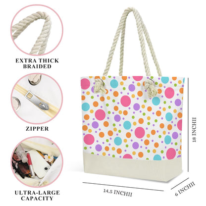 zcyxuuw Beach Bags Waterproof Sandproof Joyful Dot Pattern Wet Dry Bag Wet Clothes Bag With Zipper Pool Bags for Women Swimsuits Travel