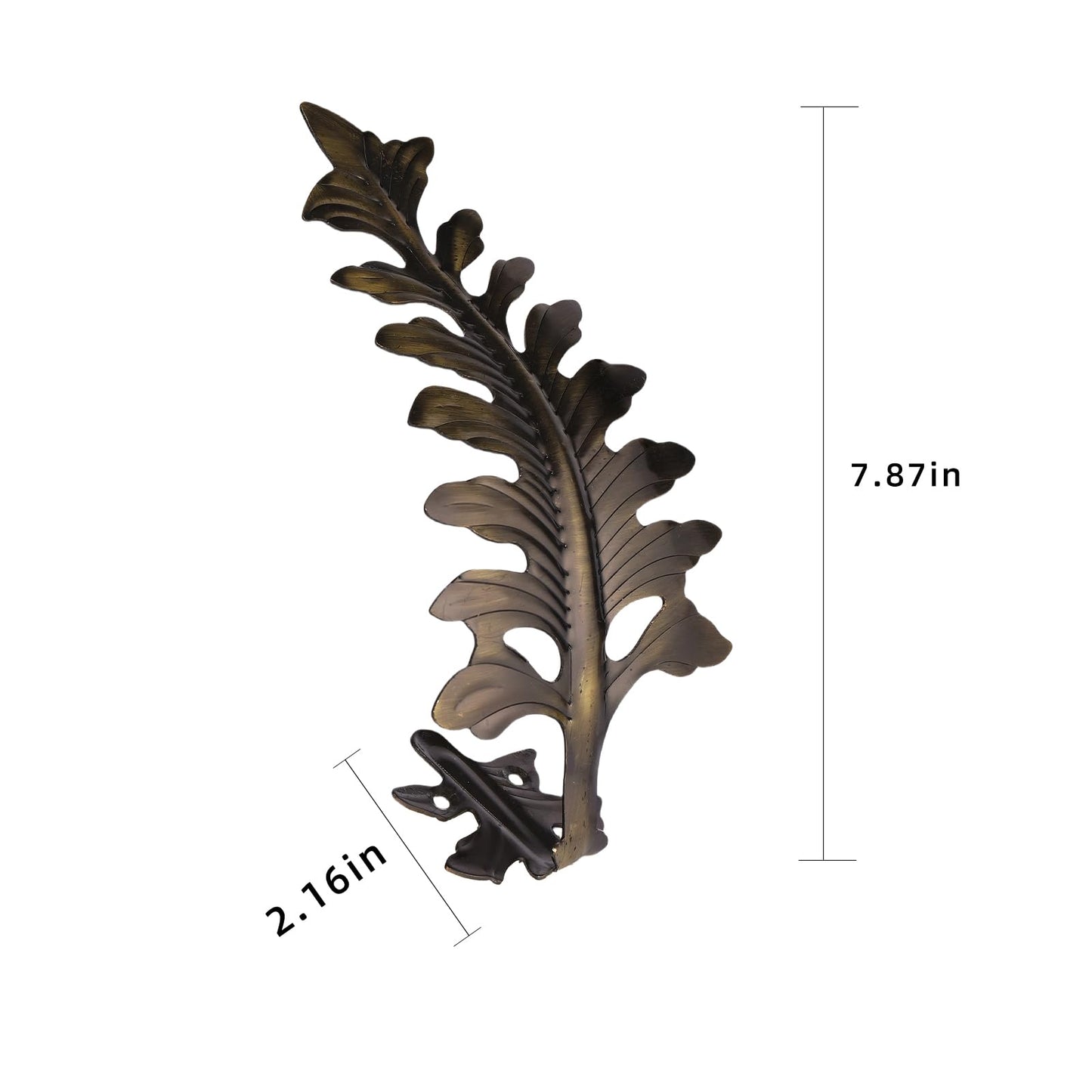 SUQ I OME 1 Pair New European Leaf Curtain Tiebacks Curtain Holdbacks Decorative Wall Hooks Hanger for Drapes Linen Holder Window Treatment Hardware, Bronze