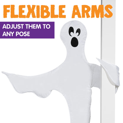 JOYIN Halloween 2 Pcs Tree Wrap Ghost Decoration Outdoor, 53” Cute Face Flying Ghost for Halloween Outdoor, Lawn, Yard, Tree, Party Supplies, Haunted House Wrap Decorations