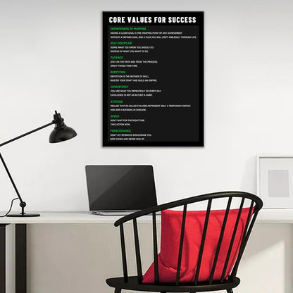 Inspirational Canvas Wall Art Motivational Success Entrepreneur Quotes Poster Print Positive Theme Picture Painting Artwork for Office Gym Classroom Stretched And Framed [18" W x 24" H]