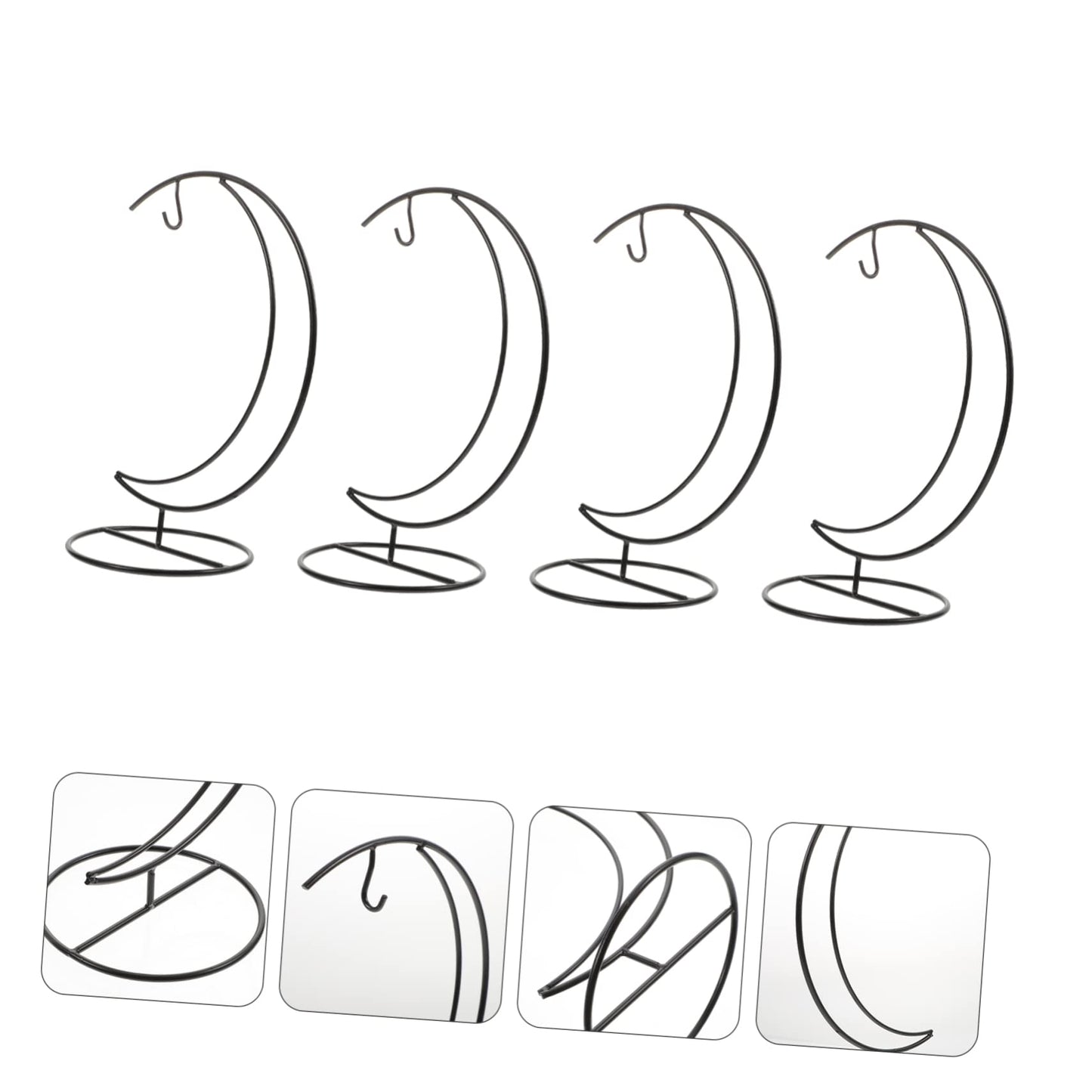 IWOWHERO 4pcs Iron Green Plant Hanging Rack Sturdy Flowerpot Hanger Hydroponic Vase Hanger for
