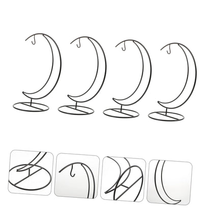 IWOWHERO 4pcs Iron Green Plant Hanging Rack Sturdy Flowerpot Hanger Hydroponic Vase Hanger for