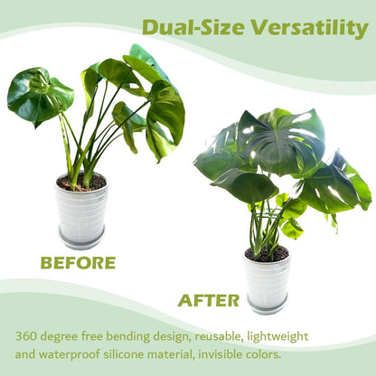 YjiaYjiaY 2 Pcs Free-Form Bending Silicone Plant Stem Support, L Size Flexible Hook Monstera Stem Supports, Reusable Silicone Plant Climbing Stakes Indoor Outdoor