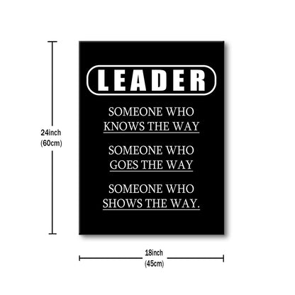 Motivational Canvas Wall Art Leader Entrepreneur Quotes Poster Print Inspirational Pictures Painting for Office Class Room School Wall Decoration Stretched and Framed [18''Wx24''H]