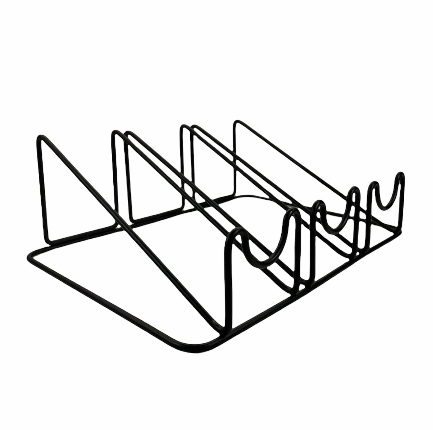 Countertop 3-Bottle Wine Holder - Modern Matte Black Metal Wine Rack - No Assembly Required