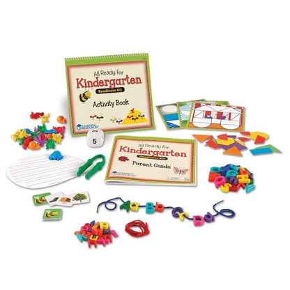 Learning Resources All Ready for Kindergarten Readiness Kit - Classroom Must Haves, Toddler Activities, Homeschool Supplies, Learn to Read, Spelling , Alphabet Kindergarten Workbook