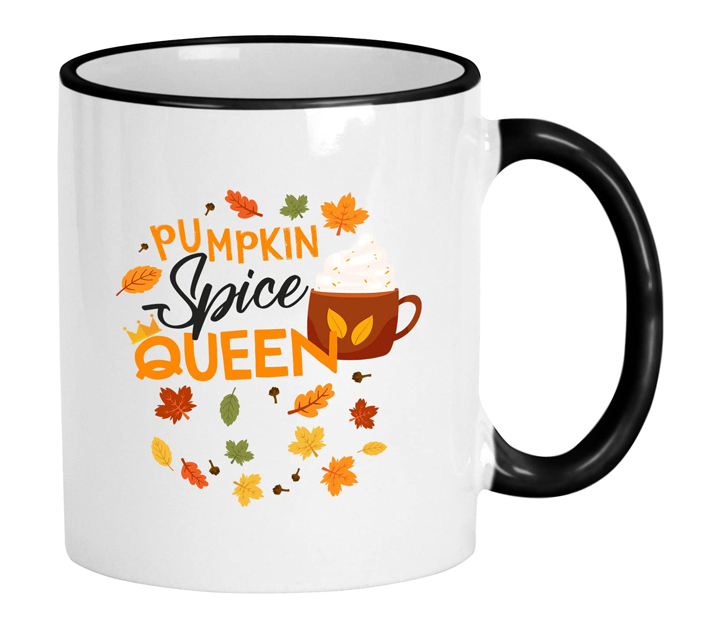 Casitika Halloween Coffee Mug. Pumpkin Spice Queen 11 Oz Coffee Mug. Fall/Autumn Cup For Friend Or Coworker.