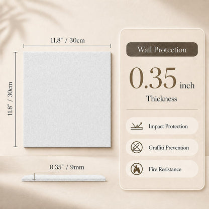 Baysola Felt Bulletin Board Panels 48 x 36 Inch Self Adhesive Wall Tiles Cork Board Alternative for Office Classroom Photos Notes 12 Pack