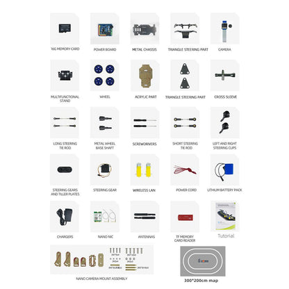 AI Racing Robot Kit Donkey Car Starter Kit Powered by Jetson Nano Deep Learning Self Driving Platform for Small Scale Cars Jetson Nano AI Smart Robot Car(Upgraded Version)