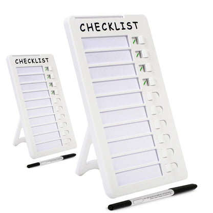 2pcs Dry Erase Chore Chart, Standable Whiteboard Checklist Board, Chore Chart for Kids Routine Chart with Two Markers (Standable)