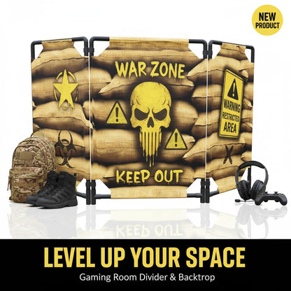 2-Pack Tactical Bunker & Foldable Battlefield Obstacles 59x34” Combat Battle Zone Fort, Compatible with Laser Tag, Foam Blaster, Birthday Activities, Party Supplies + Interactive Target Board