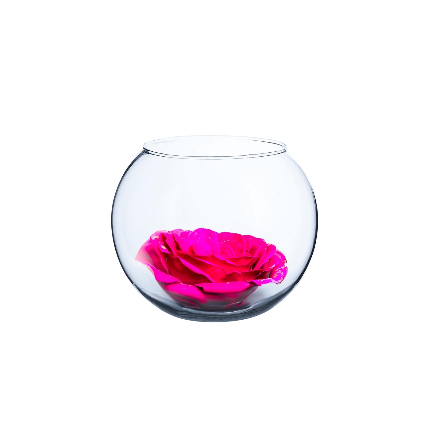WGVi Clear Glass Tea Light Votive Candle Holder, Width 3", Height 2.5", Small Globe Bubble Bowl Round Vase, Tabletop Décor Container Terrarium, 1 Piece
