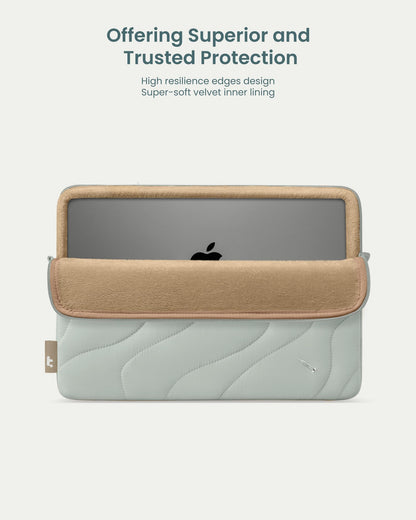 tomtoc 360 Protective Puffy Laptop Sleeve for 15-inch MacBook Air M5/A3448 (2026), M4/A3241 2025, M3/A3114, M2/A2941, 15" Surface Laptop 7th(Copilot+ PC)/6/5/4/3, Quilted Puffer Soft Computer Case Bag