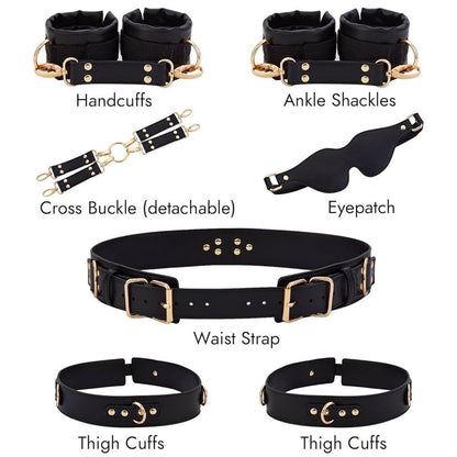 LUXINGLU Women Punk Waist Belts PU Thigh Harness Goth Belt Leg Garter Body Harness Belt for Nightclub Dress Halloween Accessories(Black)