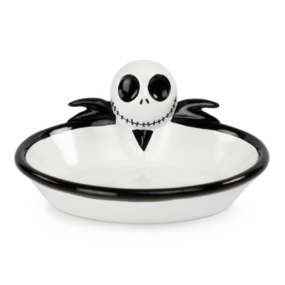 Disney Nightmare Before Christmas Soap Dish - Black & White Resin Sponge Holder/Jewelry Dish Features Jack Skellington - Bathroom Décor