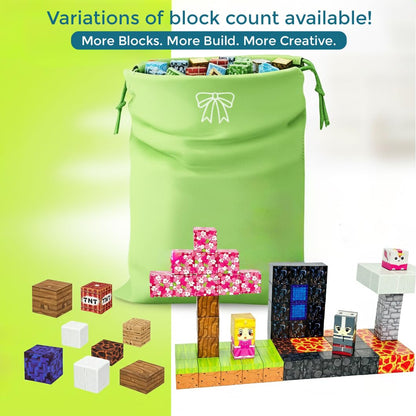 uMadeUs Magic Portal 150pc Magnetic Blocks Building Set – Puzzle Cubes as STEM Toys for Kids Ages 3+ – Creative Educational Sensory Construction Tiles for Boys & Girls