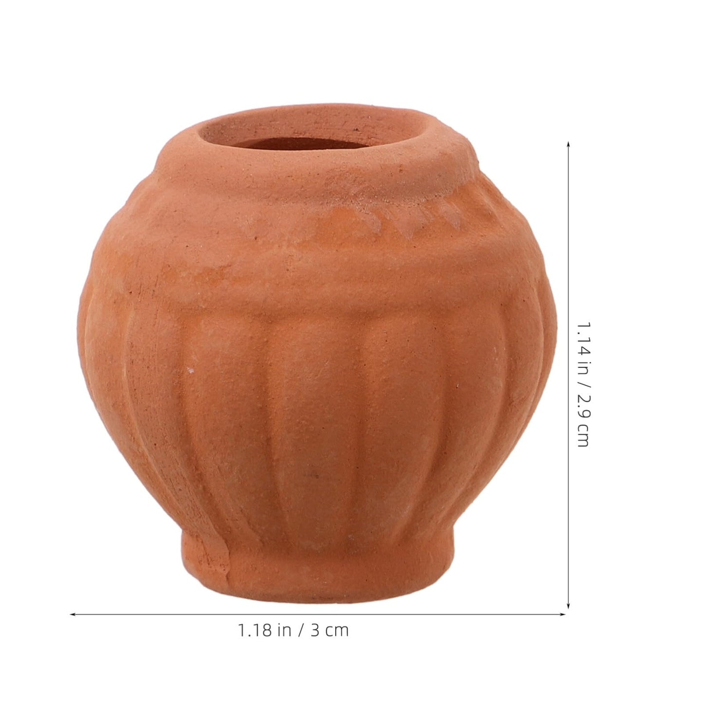 Happyyami Mini Terracotta Pots 4-Pack Small Clay Planters with Drainage Holes for Succulents Indoor Outdoor Gardening Desk Windowsill Decoration