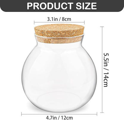 DOERDO Clear Glass Jar with Lid, Airtight Food Storage Containers for Canning, Cereal, Sugar, Beans, Spice, Coffee, Tea, 34oz/1000ml