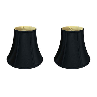 Royal Designs, Inc. BS-704-12BLK-2 True Bell Basic Lamp Shade, 6.5" x 12" x 10.5", Spider Fitter, Black (Pack of 2)