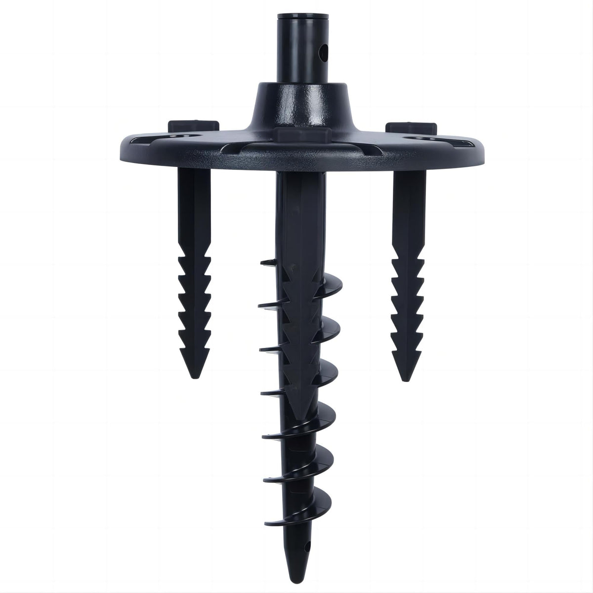 LUTEC Ground Spike for Post Light, Plastic, Black, Model 9700359330