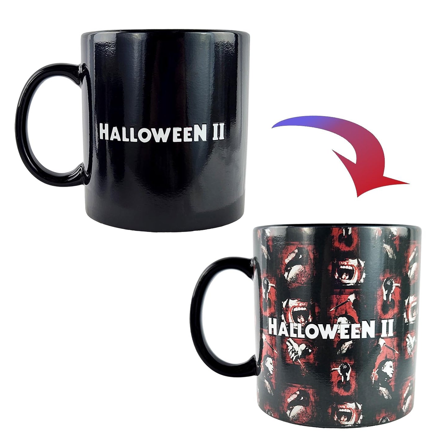 Surreal Entertainment Halloween II Mug Michael Myers Thermal Magic Scene Changing 15 oz Tea Coffee Cup