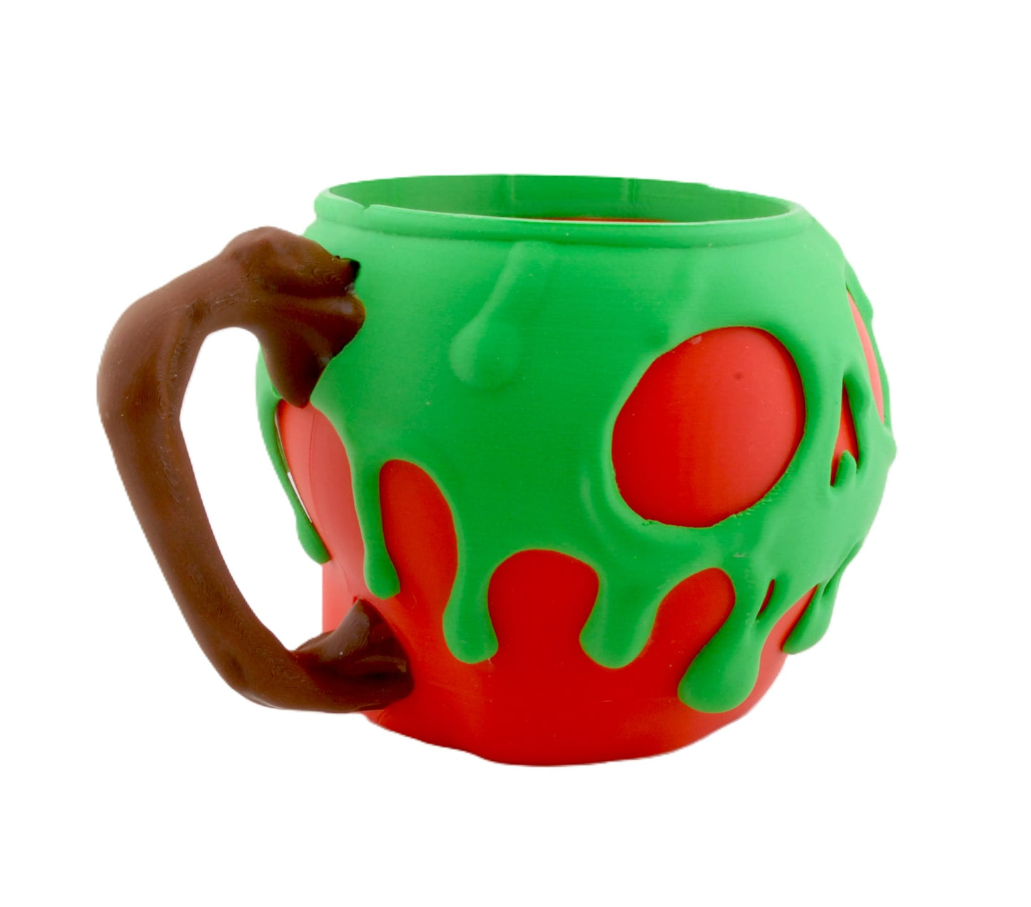 Fusion Layer 3D Poison Apple Ice Cream Pint Holder – Spooky Skull Design Mug Sleeve for 16 oz Ice Cream Containers – Ergonomic Handle – Halloween Gothic Dessert Cup Holder