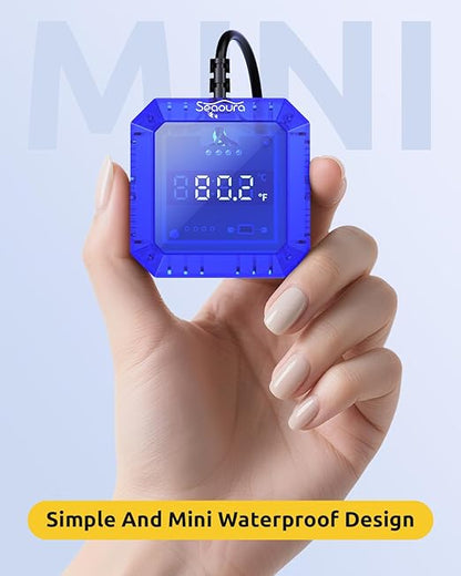 Aquarium Thermometer Submersible, Digital Fish Tank Thermometers with USB for GlassTank, Aquariums Temperature Gauge ±1℉ Accurate, Suitable for Fish, Turtle, Saltwater or Freshwater, 6.56ft Power Cord