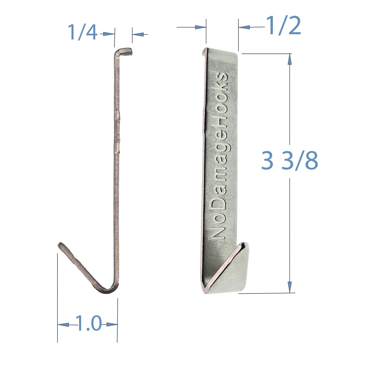 NoDamageHooks The Original for Fiber Cement Board siding ONLY! (8 Hooks and 1 Tool) - Invented, Patented and Made in the USA!